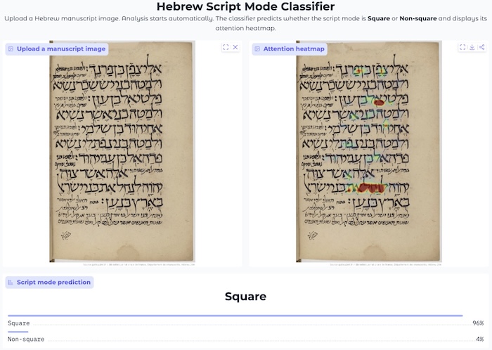 Hebrew Script Mode Classifier